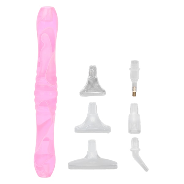 Strass Målarpenna Portabel Nagelkonst DIY Borrplockare med Ersättningsspets Rosa