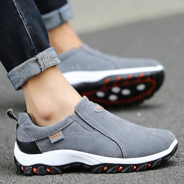 Herr Casual Skor, Andningsbara Utomhussneakers armygreen 41