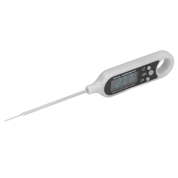 Matlagnings-termometer i pennmodell, elektronisk rostfri sond, grilltermometer för kök, barbecue, grå
