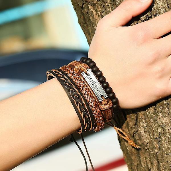 Magnet Explosion Cowhide Läderarmband