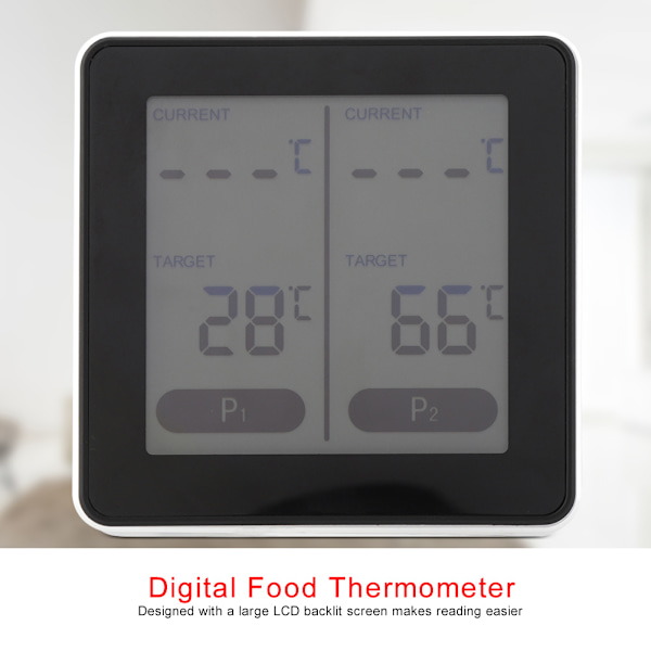 Trådlös Digital Termometer Bluetooth Grillning Matlagning Mat för Ugn Kök Rök BBQ
