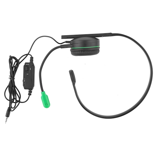 Ensidig Headset Huvudmonterad Spelhörlurar för XBOX One Svart Grön