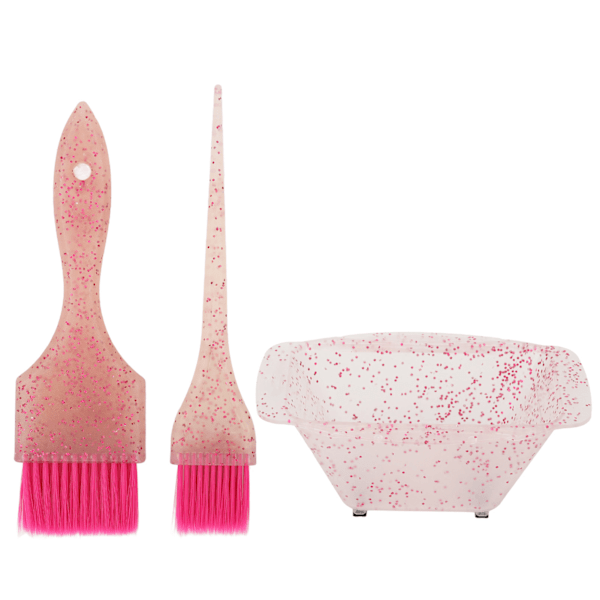 Hårfärgningskit Professionell Hemmasalong DIY Färgningsskål Borstset Stylingverktyg Rosa