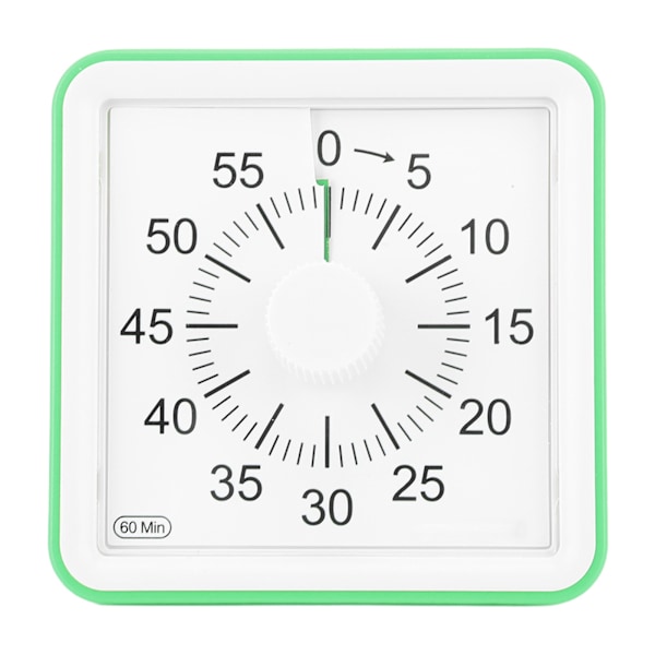 Visuell Timer Tyst Tyst Räkning 60 Minuter Nedräkningstimer för Studenter Kök Grön