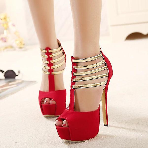 High Heels Sandals, Women Shoes Red 4