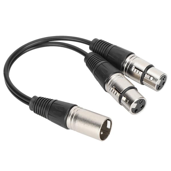XLR Hane till Dubbel XLR Hona Kabel Mikrofon Stereo Balanserad Anslutningssladd för Ljudadapter Vit 1m / 3.3ft