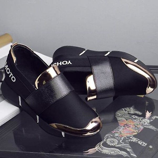 Kvinnor Feminina Slip-on Casual Tjocka mjuka sula skor Gold 39