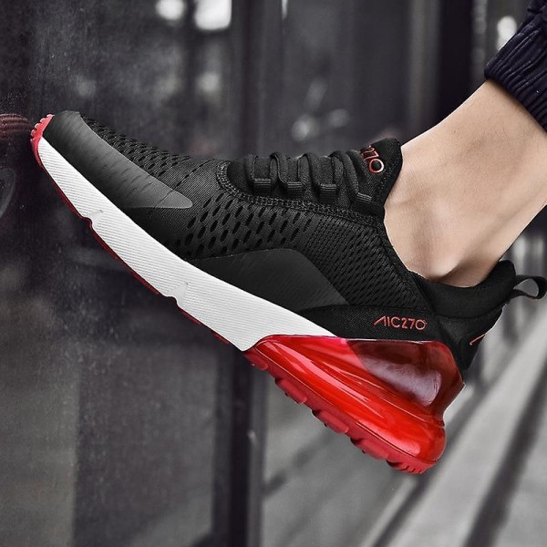 Sommar Kvinna Sport Sneakers Skor YF-black red 8