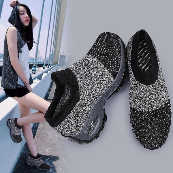 Dammode Andas Mesh Running Casual Platform Skor BE-01 Gray 7