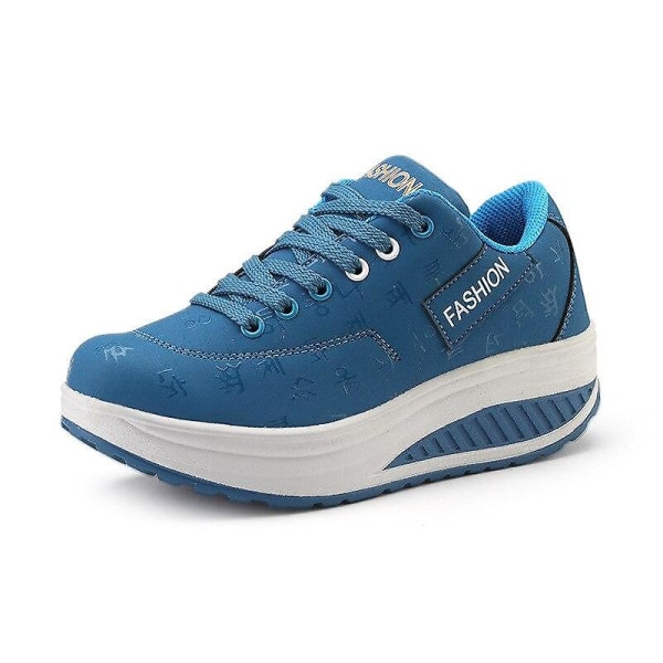 Platform Sneakers för kvinnor Cat Design Sky blue 35