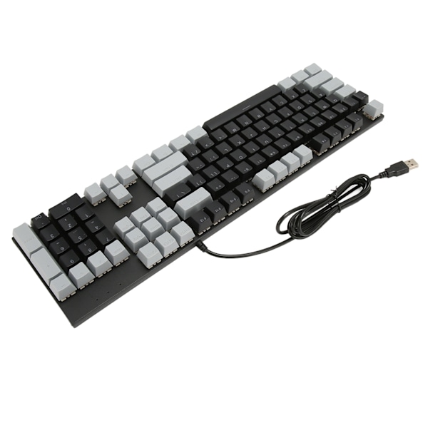 Full Size Mekaniskt Tangentbord 104 Tangenter USB Trådbundet Speltangentbord med Numeriskt Tangentbord Röd Switch för Windows Svart Grå