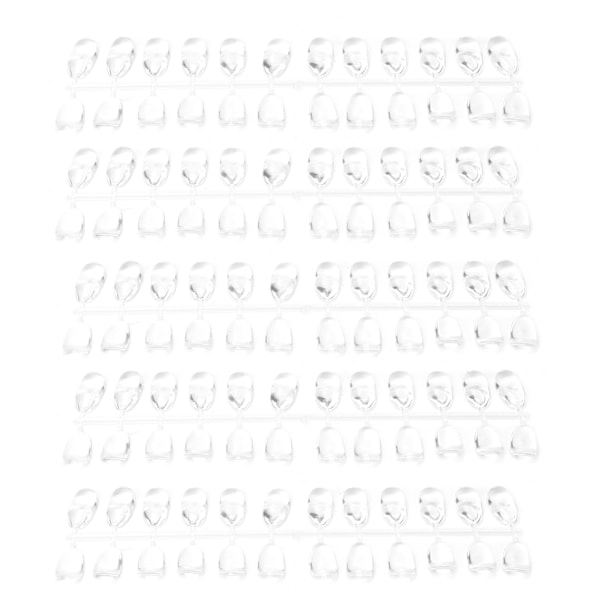 120 st Transparenta Nagelprovpinnar Polish Träning Övning Färgdisplaykort
