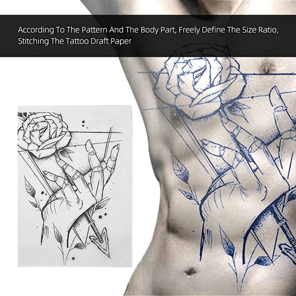 100 Ark Tatueringsöverföringspapper Professionella Kopieringsmaterial