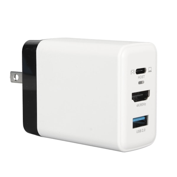 Bärbar Dockningsladdare Adapter 3 i 1 Snabbladdning HD Multimedia Interface PD 65W USB C Laddare för Switch OLED 100?240V Svart Vit EU-kontakt
