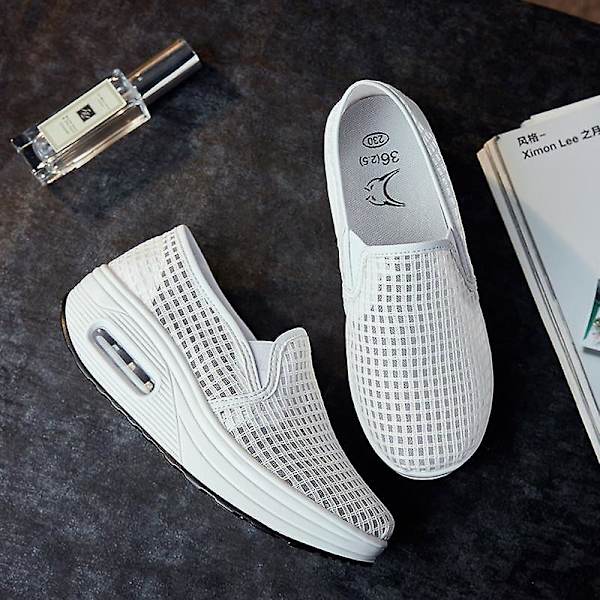 Shake Sneakers, Slip-on, Spetsmesh, Swingskor White 7