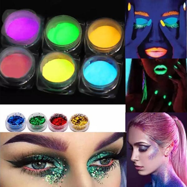 Glitter Tattoo Set 32 Färger Temporär Smink Kit för Barn Vuxna Kroppskonst Karneval Födelsedagsfest