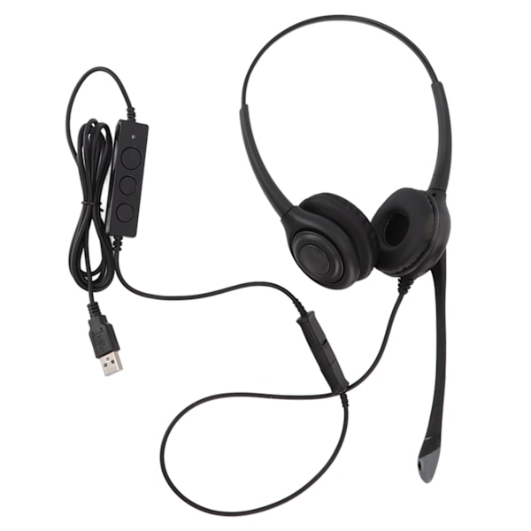 USB-headset för dator Professionell intelligent brusreducering Inbyggd headset för callcenter för PC-bärbar dator