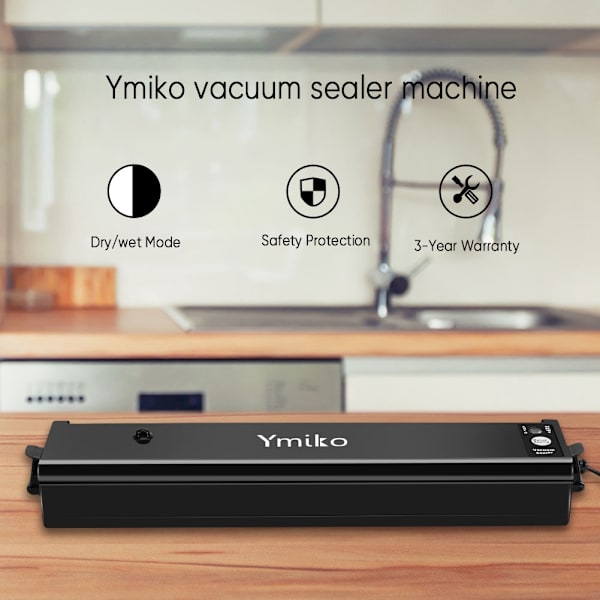 Vakuumförpackare ，Ymiko Vakuumförpackare Portabel Kompakt Vakuumförpackningssystem för Vakuumförpackning