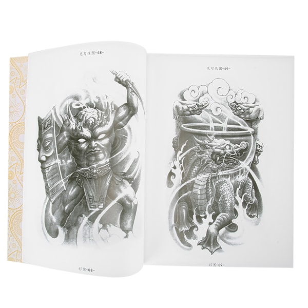 80 Sidor Tatueringsövningsmall Bok Liner Shader Bildtillbehör