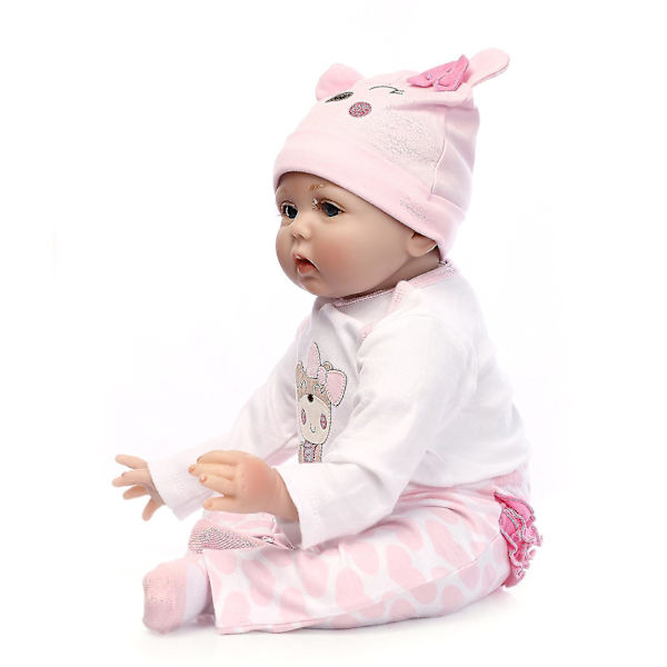 55 cm verklighetstrogna Reborn Baby Dolls Realistiska handgjorda sovande nyfödda flickapresent A