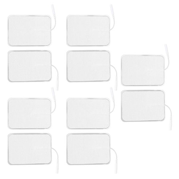 10 st 7x10cm Elektrodplåster Återanvändbara TENS-enhetsersättningsdynor Klibbig Hydrogel för Elektroterapi Apertur 2.0mm/0.078inm