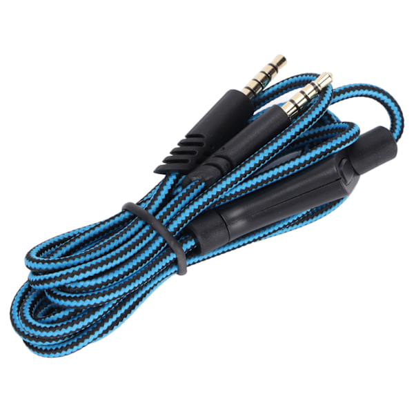 Ersättningsljudkabel med inbyggd volymkontroll och utan inbyggd mute-kontroll för Astro A10 A40TR Gaming Headset (Mute-funktion Blå)