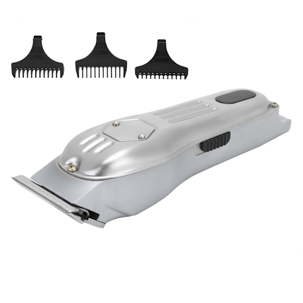Professionell Elektrisk Hårklippare LCD-Display Trimmer Klippmaskin Silver