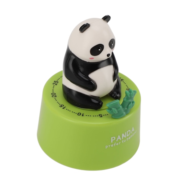 Mekanisk Kökstimer Söt Djurform Magnetisk Bas Högt Alarm 60 Minuter Nedräkningstimer för Kök Matlagning Panda med Grön Bas
