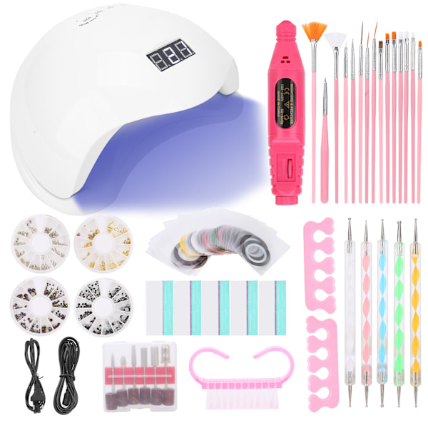 11 Delars Nagelkonstset Torklampa Prickpenna Borr Manikyrkit EU-kontakt 100?240V
