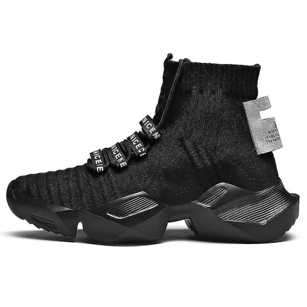 Strumpsneakers för män, halkfria skor för skor black 48