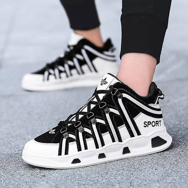 Herr Casual Fritid Lätta Sneakers Skor Red 39