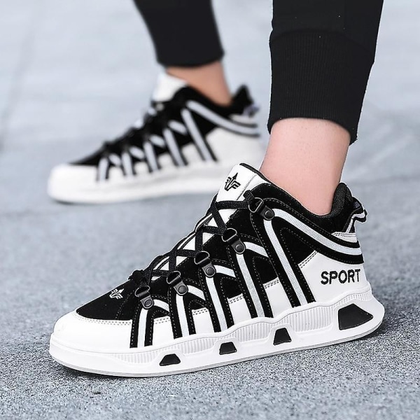 Herr Casual Fritid Lätta Sneakers Skor Red 44