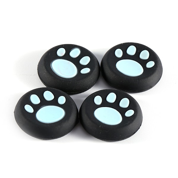 4 st Lyxiga Paw Silikon Spelkontroll Tummepinne Joystick Caps Cover För PS3 PS4 XBOX Blå