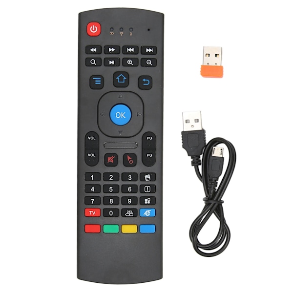 2.4G Fjärrkontroll Mus Trådlöst Tangentbord Flygmus Stöder IR och Trådlös Överföring för Android PC Projektor TV