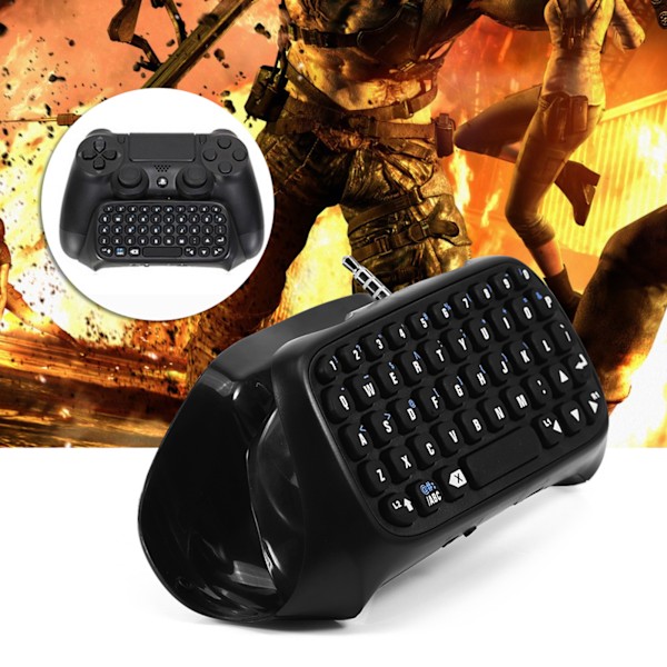 Mini trådlöst Bluetooth-speltangentbord Chatpad för PS4-kontroll