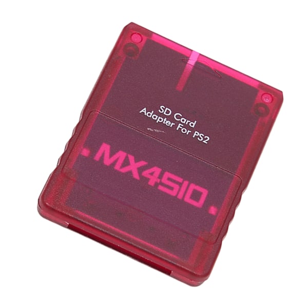 Lagringskortsadapter Transparent Plug and Play Professionell Spelkonsol Minneskortsläsare för PS2 Röd
