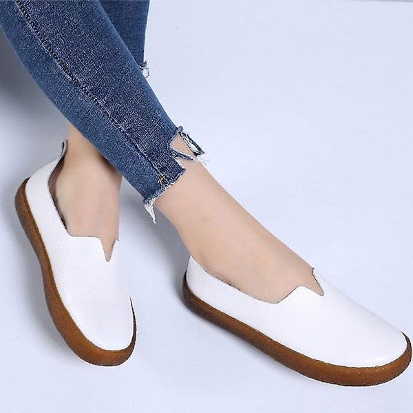 Nya Loafers, Damskor, Bekväma Ballerinaskor Brown 5