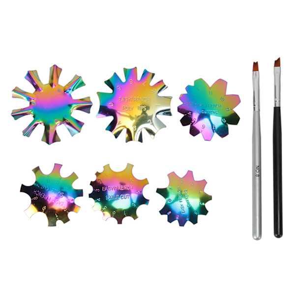 Nail Art Edge Fransk Färgglad Rostfritt Stål Manikyr Trimmer DIY Tillbehör