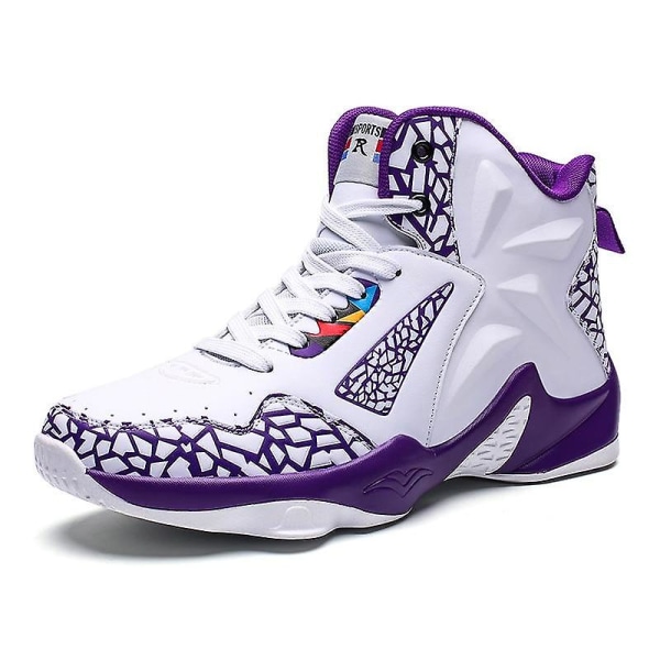 Vinterbasketskor, Sneakers för män black purple 45