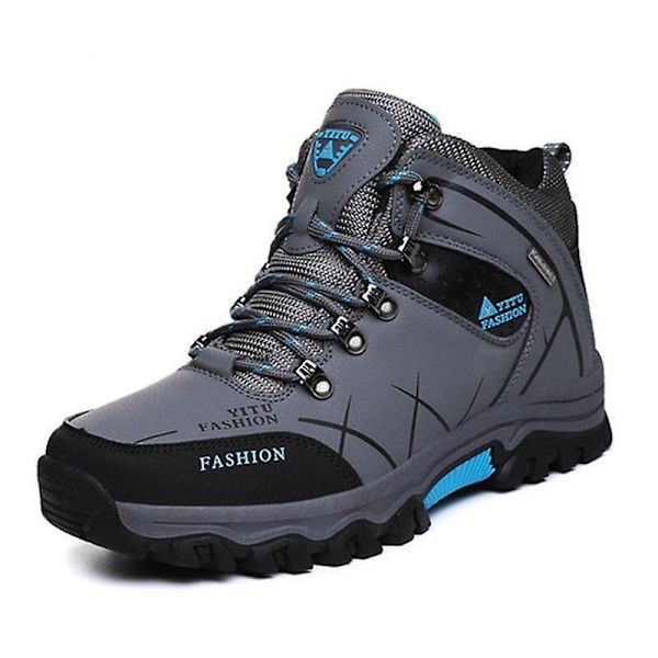 Snöskor för män, vattentäta sneakers av hög kvalitet 18 No Fur Gray 9