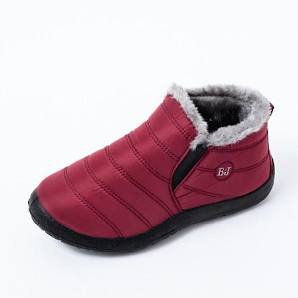 Winter Warm- Vattentät fotled, Slip-on Fur Snow, Sneakers Bigred 43