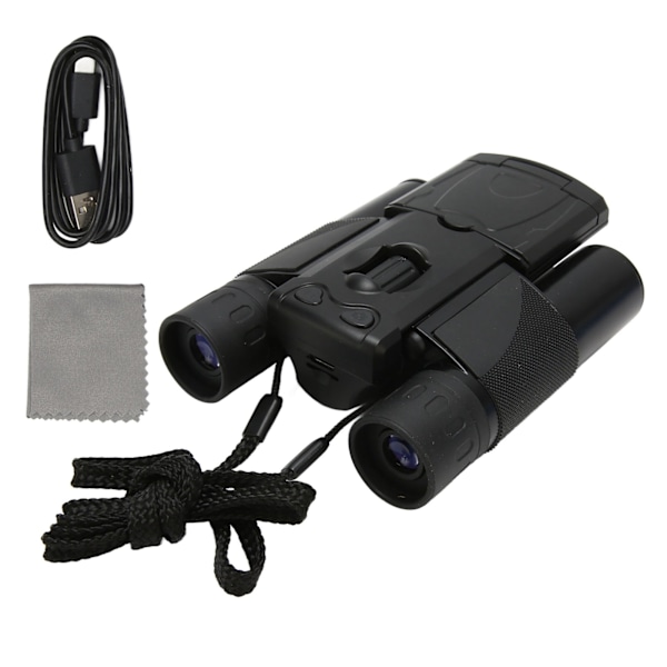 Digital Kikare med Kamera 2.0 Tum LCD Typ C Laddning Digital Kikare Kamera Zoom Video Foto Recorder Videokamera Svart