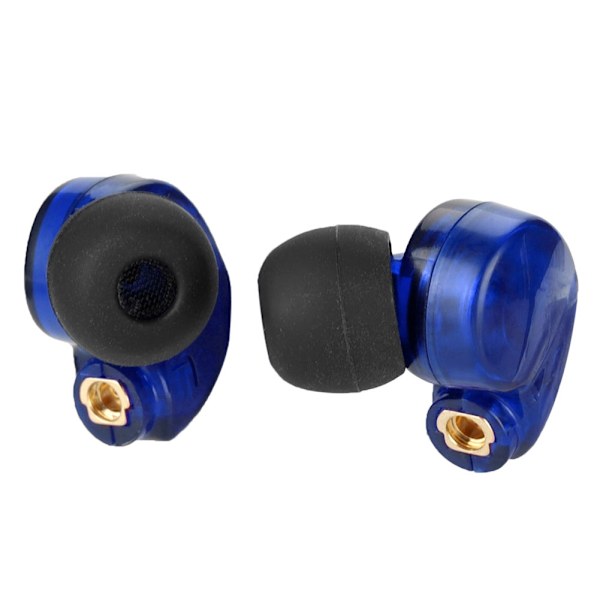1 Par DIY Pluggbara In-Ear Hörlurar 10mm Drivrutin MMCX Stift utan Kabel (Blå)