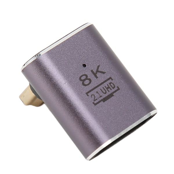 HD Multimedia Interface Adapter 8K 90 Graders Rätvinklig HD Multimedia Interface Kopplare med Indikator och Hänghål