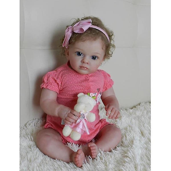 58cm Reborn Baby Doll Tutti Newborn Girl Baby Real Soft Touch 3d hudfärg med Genesis Paint Hög kvalitet handgjord konstdocka