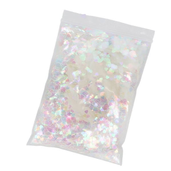 Nagelkonst Glitter Kärleksfull Hjärta Form Glittrande Blank Dekoration Flakes för Butik 50g