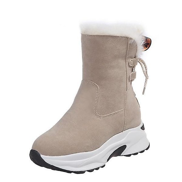 Dam Vinter Halkfria vattentäta snöstövlar 898 Beige 37