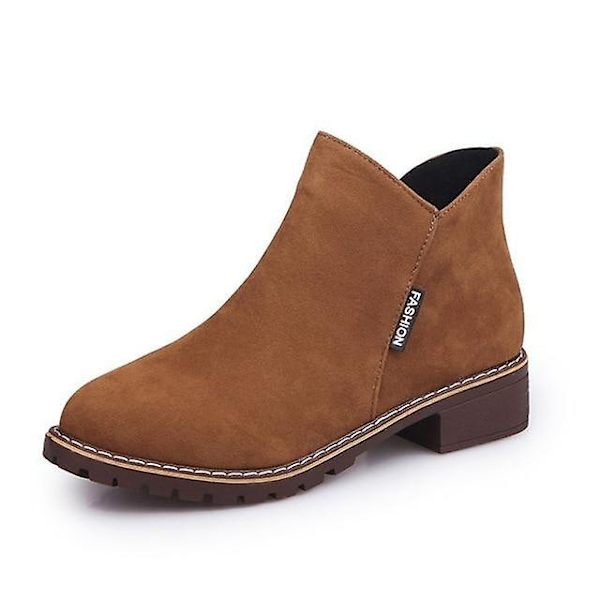 Nya heta mode kvinnor höststövlar Brown No cotton 41