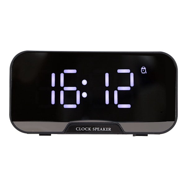 D?88 Multifunktionell Bluetooth Klockradio Portabel Dubbel Väckarklocka Funktion Högtalare för Sovrum Kontor Svart