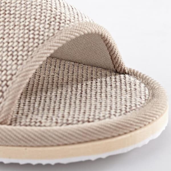 Sommar- Linne inomhusgolv, tofflor, sandaler White 5